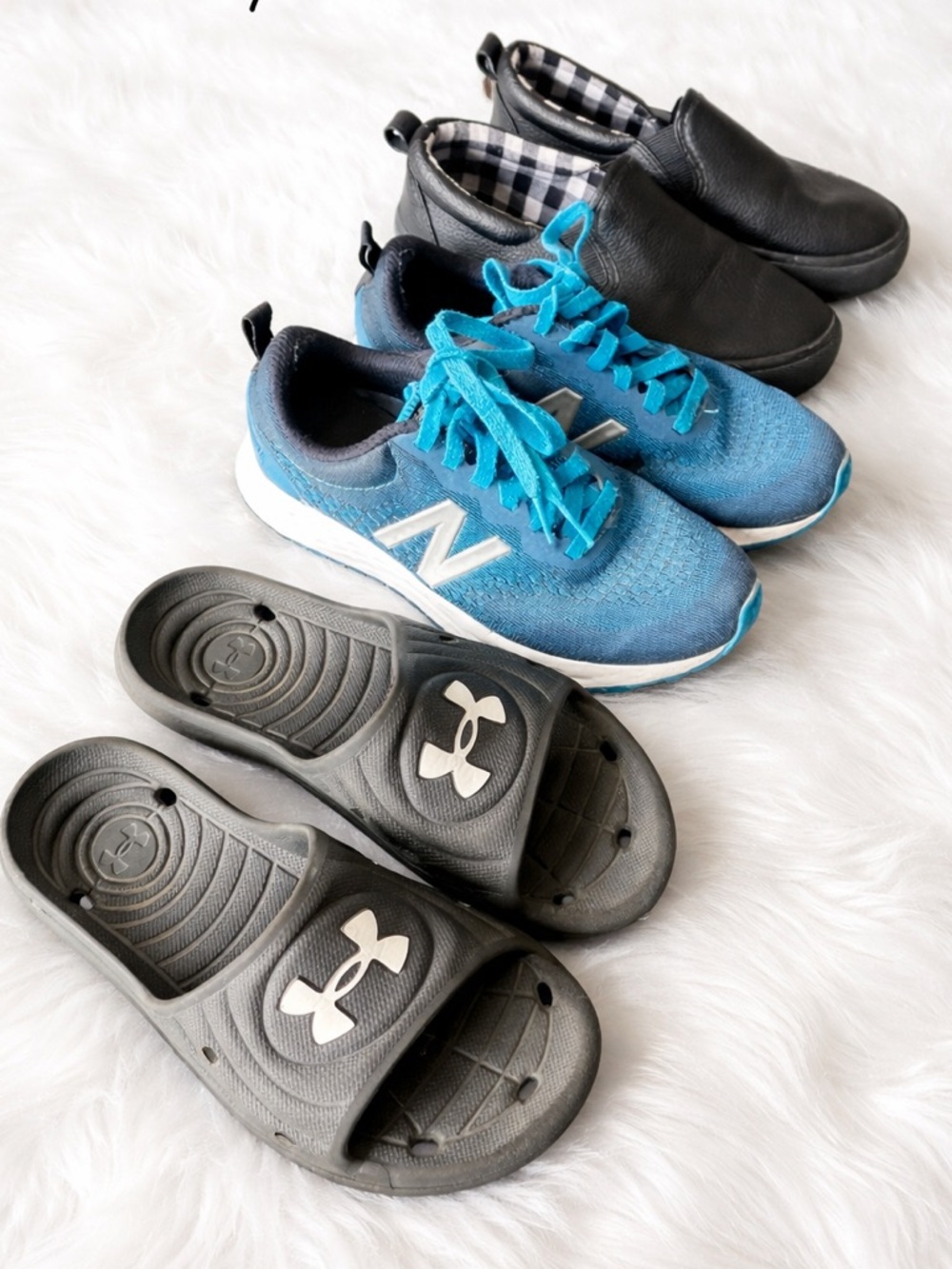 Boys Size 1 Under Armour New Balance and Joe Fresh Footwear Bundle
